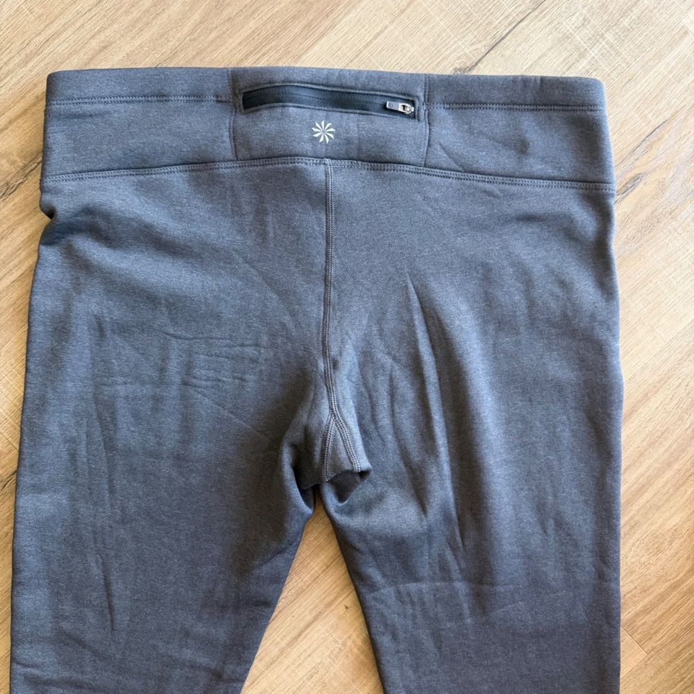 Athleta Polartec Power Stretch Leggings Charcoal Gray Winter Running Tights L